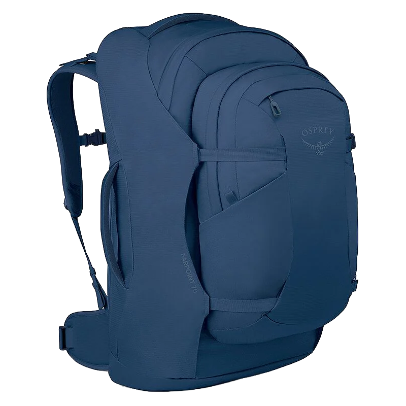osprey backpack 70lt Farpoint 70L Men's Travel Backpack, Muted Space Blue : Sports & Outdoors wear materials and thoughtful design Luggage Review: Osprey Farpoint 70